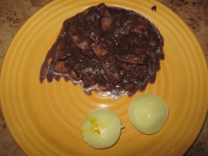My plate of dinuguan and puto